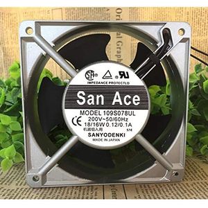 109S078UL 12038 AC 200V 18/16W 0.12/0.1A aluminum frame cooling fan