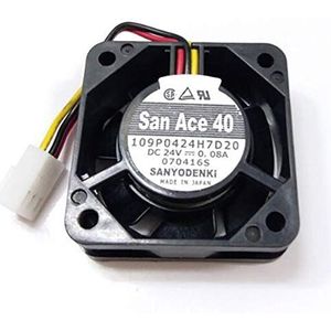 For SANYO 109P0424H7D20 DC 24V 0.08A 40x40x15mm 3P Server Cooling Fan