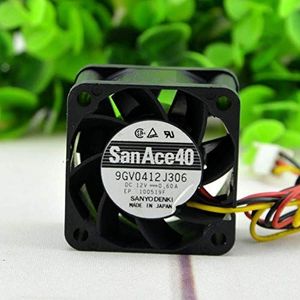 For Sanyo 9GV0412J306 12V 0.60A chassis fan 4cm 4028 server fan super