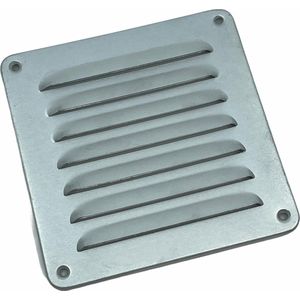 SENCYS ventilatierooster - schoepenrooster - geanodiseerd aluminium - 15.5 x 15.5 cm - mat geborsteld - luchtdoorlaat 40 cm²