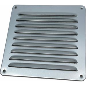 SENCYS ventilatierooster - schoepenrooster - geanodiseerd aluminium - 19.5 x 19.5 cm - mat geborsteld - luchtdoorlaat 63 cm²