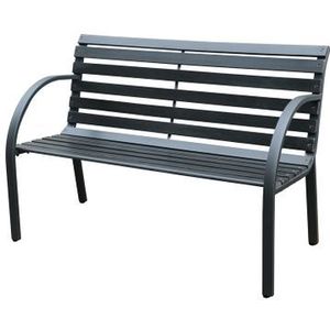 Central Park Tuinbank City Staal/fsc Eucalyptushout Zwart 122x81,5cm | Tuinbanken