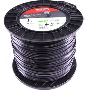 Oregon Nylium Stervormig Maaidraad voor Grastrimmers en Bosmaaiers, Vijf Snijkanten voor Schone Afwerking, Hoogwaardig Heavy Duty Nylon, Past Op Benzine Grastrimmers, 2,4mm-360m (‎104885E)
