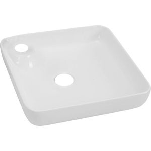 Opbouw Waskom VM Go Fontana 40x40x12cm Porselein Wit (1 Kraangat)