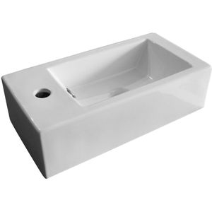 Fontein vm go recto rechthoek 24x50x12 cm porselein glans wit