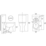 Nemo Go XJoy Toilet – WC Pot – Spoelrandloos – 47x36.5x66 cm - Porselein – Wit