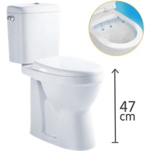 Nemo Go XJoy Toilet – WC Pot �– Spoelrandloos – 47x36.5x66 cm - Porselein – Wit