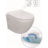 Wandcloset Aquaflow zonder Spoelrand met Soft-close Take-off design Zitting