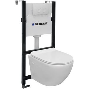 Van Marcke Inbouwreservoir Set Design | Geberit Spoeltechniek | Soft-close Toiletzitting | Randloos Toiletpot