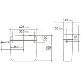 Reservoir Go By Van Marcke Carat II Opbouw Kunststof (ABS)