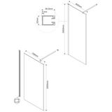 Inloopdouche Van Marcke Go Linard 80x200 cm 8 mm EasyClean Profielloos Chroom