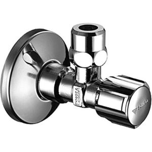Hoekregelkraan - Haaks - Messing - 1/2 Out x 10 mm Knel of 3/8 Out
