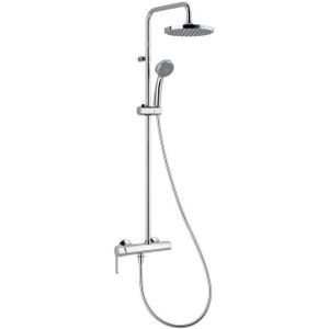 Nemo Start Erba douchesysteem chroom met keramische schijven energy saving eengreepsmengkraan met Eco handle met douchegarnituur antikalk cold body ECO button 12lmin ACS Belgaqua BC11RP2251CR