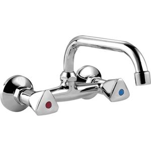 Go By Van Marcke Keukenkraan Easy 2 Muur Model H -  Mengkraan - Chroom