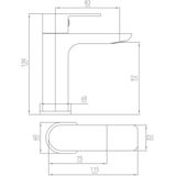 Fonteinkraan vm go dynamic 11.5x4x13 cm chroom