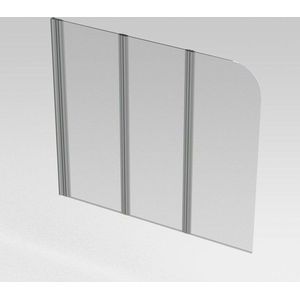Nemo Start Pannello Badwand - Helder Glas - Aluminium Gepolijst - Omkeerbaar
