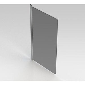 Badwand VM Go Megalo - Scharnierend - Chroom Profiel - 75x130 cm - 4mm Veiligheidsglas
