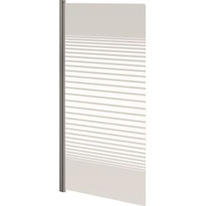 Badwand VM Go Ammos Deco - Scharnierend - Chroom - 4mm Veiligheidsglas