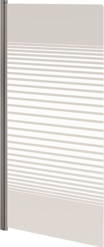 Badwand VM Go Ammos Deco - Scharnierend - Chroom - 4mm Veiligheidsglas