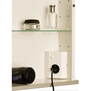 Go by Van Marcke Entro spiegelkast - 50x74x14cm - met verlichting - 1 stopcontact - MDF wit 111911020-0140