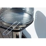 Barbecook Loewy 50 - Houtskool BBQ barbecue - Grilloppervlak 47.5cm - Incl. Windscherm, BBQ rooster en asopvangpot - RVS