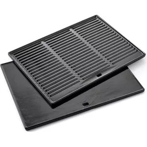 TAINO PLATINUM/BLACK gietijzeren grillplaat omkeerbare plaat gasgrill