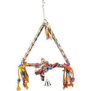 Flamingo kooihanger Traingle met bel - multicollor