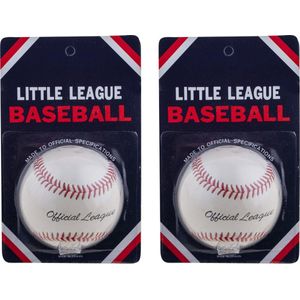 Honkbal bal - Baseball bal -  Official league - Leder - 9"" - 2 STUKS