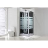 Wiesbaden Thermo Complete Douchecabine 80 X 80 X 218 Cm. Aluminium 5 Mm. Glas