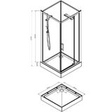 Complete Douchecabine Wiesbaden Domino 80x80x210 cm 5mm