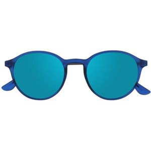 SILAC 8914 SOL OCEAN - Ronde blauwe zonnebrillen met spiegelglazen - Bruin getint glazen - UV 400 CAT POLARIZED