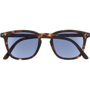 Unisex zonnebril met zicht - rechthoekige glazen - zonnelezer met schildpadframe - retro stijl - UV400-bescherming - +1.50 dioptrieën - voor dames en heren - bruin - Silac - Sol Turtle Rubber 7550 (1.00)