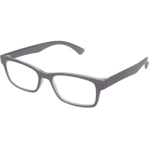 Silac - Soft Grey 7203 - Unisex leesbril - rechthoekige lenzen - lichtgewicht, resistente en comfortabele lezers - Diopters +1.75 - voor dames en heren - grijs