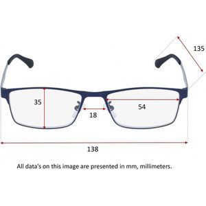 SILAC - Rechthoekige Leesbril - Grijs - Metaal - Dioptrie +2,25