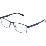 Silac - Blue Metal 7306 - Heren leesbril - rechthoekige lenzen - mat metalen frame - lichtgewicht, resistente en comfortabele lezers - Diopters +2.50 - blauw