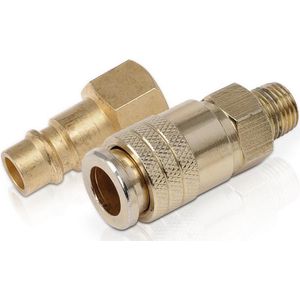 Powerplus POWAIR0260 Compressor koppelingen - Verloopstuk vrouwelijk - Euro naar Orion koppeling - 2stuks