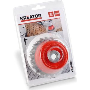 Kreator - Accessories - KRT150204 - Komborstel getorst - M14 Ø 90mm gedraaid staal