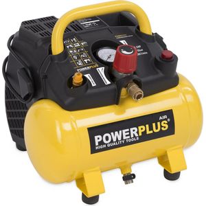 Powerplus POWX1721 Compressor - Luchtcompressor - 1100W - 8 bar - Olievrij - 6L tankinhoud