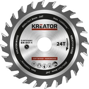 Kreator - KRT020401 - Cirkelzaagblad - Ø 89x15x1,8mm 24T
