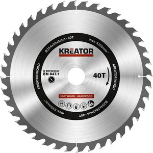 Kreator KRT020427 Zaagblad hout 254 mm -40T