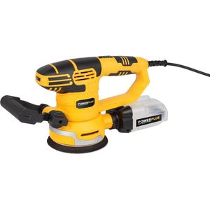 Powerplus elektrische excentrische schuurmachine POWX0471 - 450W, schuurpapier ᴓ125mm - 13000min-1, met 3 acc. en opbergkoffer