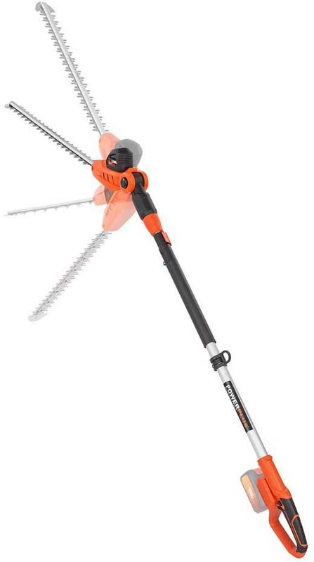 Powerplus Dual Power Telescopische Accu-heggenschaar POWDPG75380 - Accu-haagschaar van 40 V, zonder accu en lader, mes van 600 mm en snijafstand van 20 mm, tuingereedschap