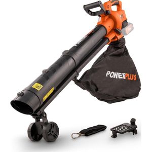 Dual Power Accu-bladblazer POWDPG75270 - Bladblazer op batterij van 40 V, 3-in-1: versnipperen, blazen en zuigen, maximale luchtsnelheid van 210 km/h, met 45 L opvangzak, zonder accu en lader