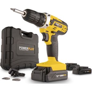 Powerplus - Accuboormachine - 20V - Zwart - Inclusief 3 Accu's