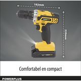 Powerplus - POWX00830 - Accu Boormachine - 20V - Incl. 2 Accu's en Gereedschapskoffer