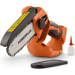 Powerplus Dual Power Accu-kettingzaag POWDPG7572 - Snoeizaag op batterij van 20 V, zonder accu en lader, zaagblad van 10 cm met 14 tanden, tuingereedschap