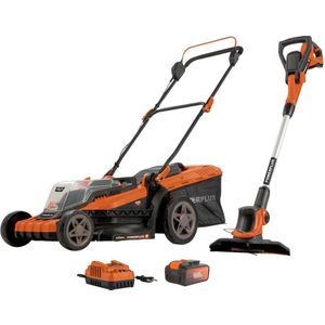 Powerplus Dual Power accu grasmaaier en grastrimmer POWDPG75622 - grasmaaier met 2* 20 V en 420 mm Ø en Grastrimmer met 240 mm Ø, Tuingereedschap