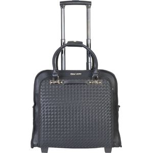 Olivia Lauren Laptoptrolley Dames / Businesstrolley - 17 inch - Imitatieleer - Eagle - Zwart