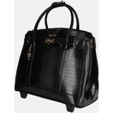 Olivia Lauren Jackson Business Trolley croco zwart Zakelijke koffer