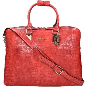 Olivia Lauren Laptoptas / Werktas / Aktetas Dames - 17 inch - Krokodillenprint - Louna - Rood Croco